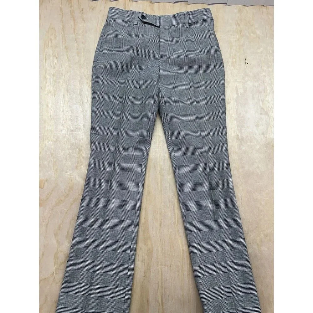Ralph Lauren “Adelle” Pants Size 8 Houndstooth Chino Cotton Blend Pockets